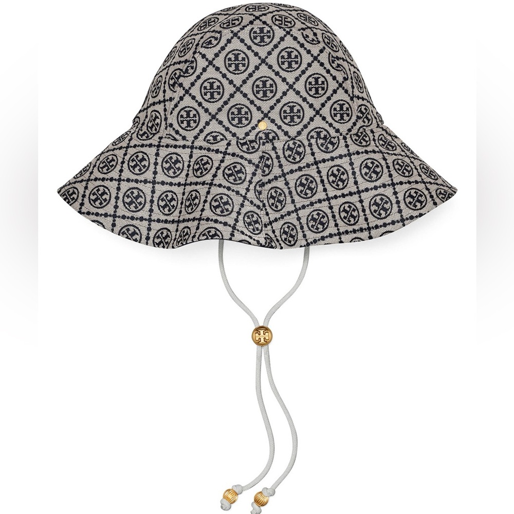 Tory Burch T-Monogram Bucket Hat Color: Tory Navy Size: M/L